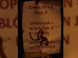 De tekst zoals die is aangebracht (foto: Johan de Vos).