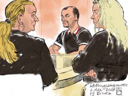 Wanda van R., Nicky S. en Edna V. (tekening: Aloys Oosterwijk/ANP).