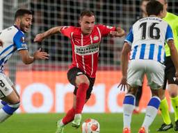 Mario Götze was donderdagavond belangrijk voor PSV tegen Real Sociedad (Foto: OrangePictures)