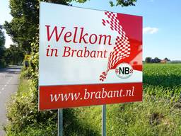Een Welkom in Brabant-bord (foto: ANP).