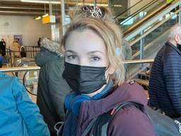 Suzanne Lesquillier op Eindhoven Airport (foto: privé).