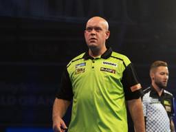 Een ontgoochelde Michael van Gerwen (foto: PDC.tv).