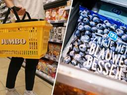 Albert Heijn haalde vandaag alle blauwe bessen uit de schappen (foto's: Karin Kamp/ANP).