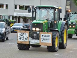 Protesterende boeren in het centrum van Breda.