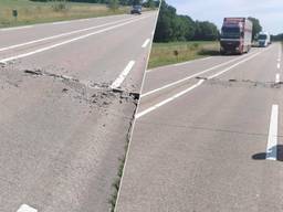De plek waar de weg omhoog is gekomen (foto: Alex de Groot).