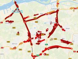 Rond Breda is het heel druk (beeld: TomTom).