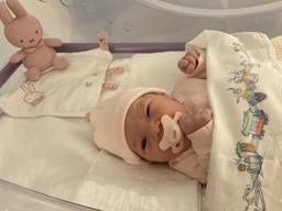 Julie Romée is een van de eerste nieuwjaarsbaby's geboren in Tilburg (foto: Elisabeth-TweeSteden Ziekenhuis).