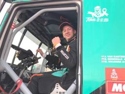 Janus van Kasteren bij aankomst in het Bivak