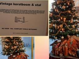 Complete sets met boom, slingers, ballen en zelfs kerststal werden verkocht (foto:kerstkringloopwinkel)