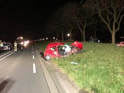 De Antwerpseweg na het ongeluk (foto: Weginspecteur Sven/Twitter).