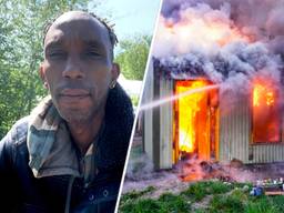 Bryan woonde in het tiny house dat is afgebrand (foto: René van Hoof).