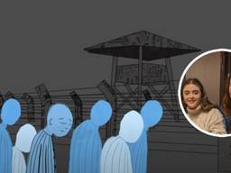 Een van de animaties uit de video over Joost van de Mortel (Foto's: Janneke van de Loo).