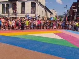 Het Regenboogplein in het centrum van het Eindhoven.