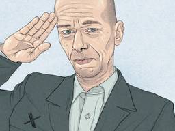 Een karikatuur van Guido Blaauw door tekenaar Adrien Stanziani