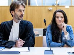 Advocaat Sebas Diekstra en Nicole Kremers in de rechtbank Breda. (Foto: ANP)