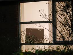 Het raam waar de brandbom naar binnen werd gegooid (foto: Christian Traets / SQ Vision).