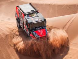 Janus van Kasteren in actie tijdens de tweede etappe van de Dakar Rally (Foto: ANP)