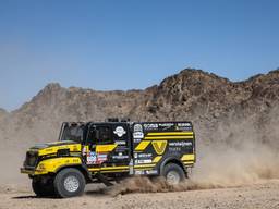 Vick Versteijnen in actie tijdens de lus om Al'Ula (foto: Versteijnen Truck Racing)