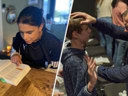 Elinde leest in haar bijbel / Tom de Wal tijdens een van zijn diensten (Foto: Omroep Brabant/Facebook Frontrunners Ministries)