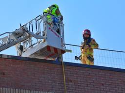 Brand magazijn Budel