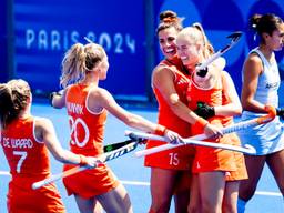 Vreugde na de 1-0 tijdens de halve finale hockey tegen Argentinië (foto: ANP / Remko de Waal).