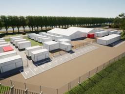 Zo ziet de tijdelijke noodopvang er in Dongen uit (foto: Dongen nieuws).