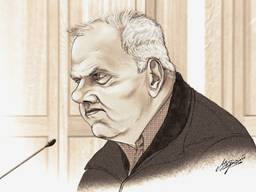 Jan Paridaans in de rechtbank. (Tekening: Adrien Stanziani)