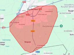 Een grote stroomstoring bij Roosendaal (foto: Enexis).