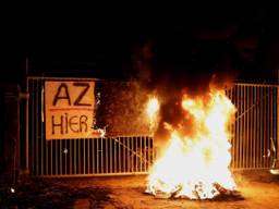 Een brandje als protest voor de komst van een azc (foto: Omroep Brabant).