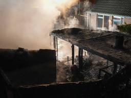 Felle brand in tuin Helmond