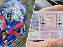 De man had volgens de politie een inventaris waar een drogisterij jaloers op zou zijn (foto: Verkeerspolitie Oost-Brabant).