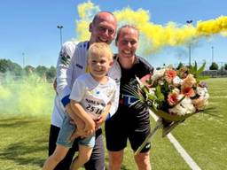 Loes met haar man en zoontje (foto: Omroep Tilburg).