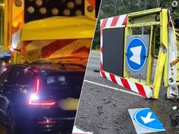 Twee ongelukken met een pijlwagen in een korte tijd (Foto: Verkeerspolitie Zeeland-West Brabant/ Politie Groene Beemden.)