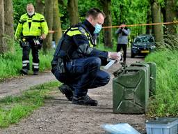 Vaten gevonden op bospad Goirle