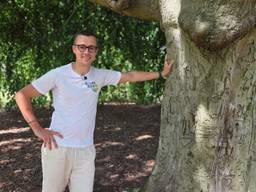 Giel gaat in hongerstaking voor de bomen (foto: Noël van Hooft).