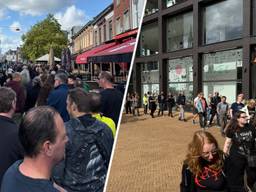 Een ellenlange rij stond er zaterdagmiddag door het centrum van Tilburg richting Poppodium 013 (foto's: Jos Verkuijlen).