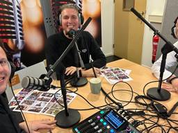 Perry (links) en Johan tijdens hun interview met Pieter van den Hoogenband (foto: Perry Vermeulen).
