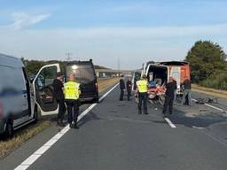 Het ongeval op de A67 (foto: Rijkswaterstaat).