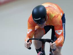 Harrie Lavreysen op het WK in Chili (bron: ANP)