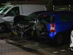 De schade aan de auto's in Bergen op Zoom is groot (foto: Christian Traets/Persbureau Heitink).
