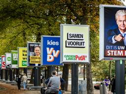 Verkiezingsborden in Den haag (foto: ANP)
