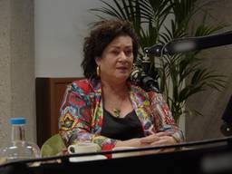 Caroline van der Plas (BBB) tijdens de opname van 'Brabant Kiest, de podcast'.