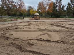 De plek waar het speeltuintje stond (foto: DTV Nieuws)