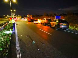 Botsing met meerdere personenauto's op N279