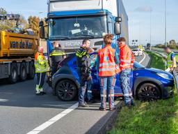 Ongeval op de A58 (foto: Tom van der Put/Persbureau Heitink).