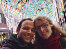 Kjell en Fleur onder de Renaissance tunnel tijdens GLOW dit jaar (foto: privécollectie)