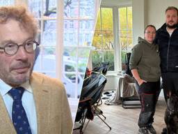 Hoogleraar Jacques Sluysmans (links) en huiseigenaren Lindsey en Terrence (rechts).