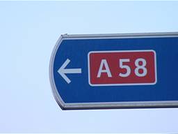 Over de A58 naar Breda lopen mag niet 
