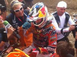 Wereldkampioen Jeffrey Herlings niet te bewonderen in GP van Lierop. 