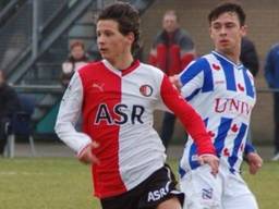 Joey Sleegers in het shirt van Feyenoord